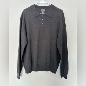 Mercer Street Studio Charcoal/Grey 100% Wool Sweater